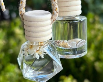 Decorative Hanging Car Diffuser | Personalized Air Freshener | Flowers and Shells