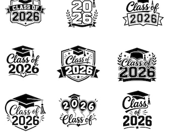 Class of 2026 SVG Bundle, Graduation 2026 SVG, Senior 2026 SVG, Graduate Cap Svg, Graduation Shirt Design, Cricut Cut File Png Dxf Eps Ai