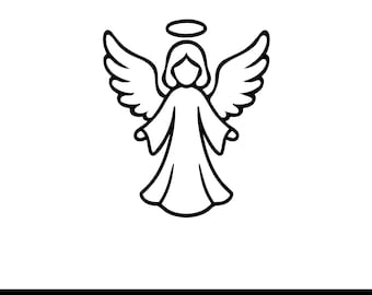 Angel SVG, Guardian Angel SVG, Angel Wings SVG, Christian svg, Religious svg, Heavenly Angel Clipart, Faith svg, Cricut Cut File png