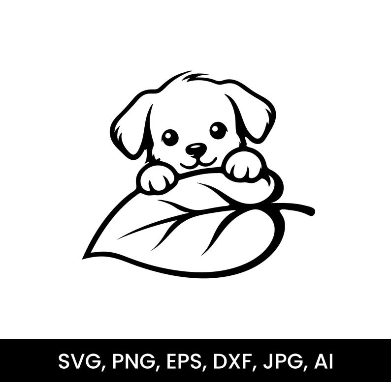 Cute Puppy SVG PNG Bundle, Baby Dog Cricut Design, Kawaii Pet Clipart ...