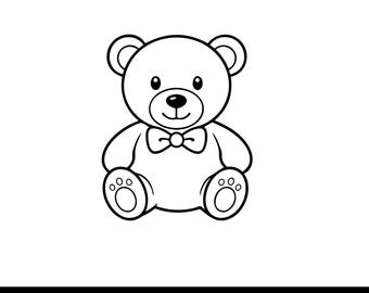 Cute Teddy Bear SVG Bundle | Teddy Bear PNG for Cricut & Silhouette | Baby Bear Cut File | Nursery SVG | dxf eps