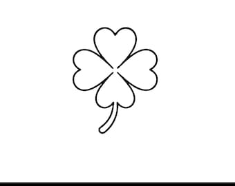 Shamrock SVG, Four Leaf Clover SVG, Lucky Clover SVG, St Patricks Day svg, Clover Outline svg, Cricut Cut File png