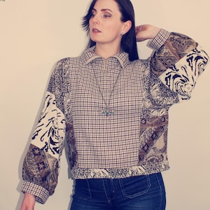 Reworked Sweater, Upcycled Clothing for Women, Upcycled Sweater, Reworked Top, Patchwork Sweater, Upcycled Clothing, Reworked Clothing