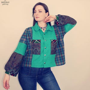 Upcycled Patchwork Fleece Jacket: Reworked Vintage 90s Style