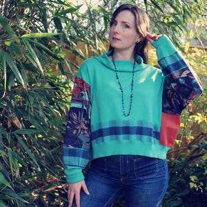 Reworked Sweater, Upcycled Clothing for Women, Upcycled Top