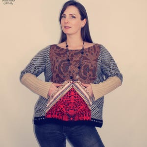 Upcycled Sweater, Upcycled Clothing for Women, Reworked Sweater