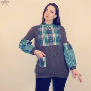 Geüpcycled trui, geüpcycled kleding voor vrouwen, gerecyclede trui