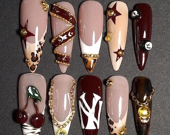 Luxury Cocoa Glam Nail Set