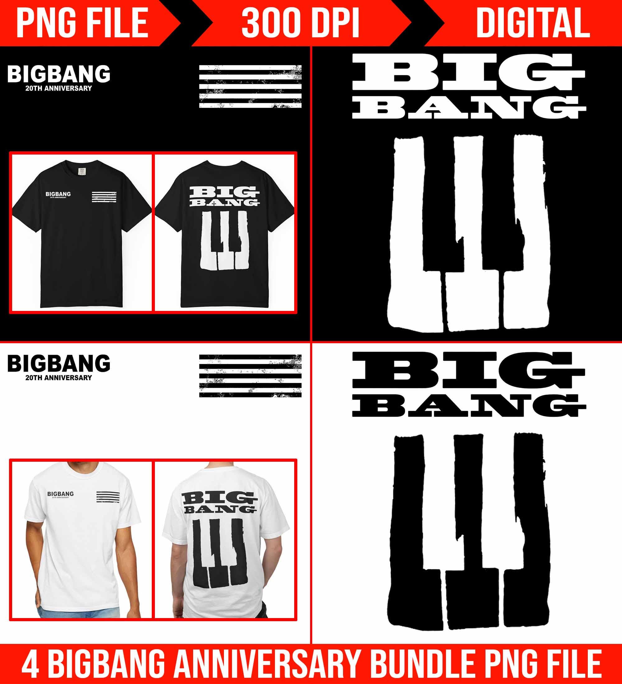 ♥️BIGBANG 【BASIC】TシャツA （WHITE）♥️ Bigbang Shirts - Etsy