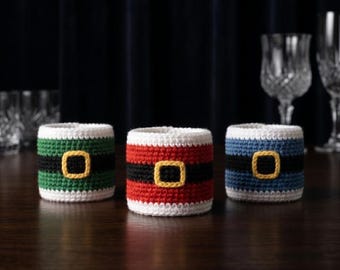Santa Napkin Ring Crochet Pattern | Christmas Table Decor | Easy Holiday Napkin Holder DIY PDF