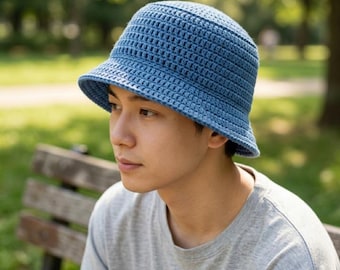 Crochet Child Bucket Hat Pattern | Easy Kids Sun Hat PDF (Ages 4-10)
