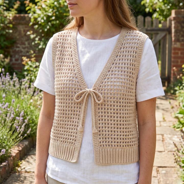 Summer Crochet Mesh Top