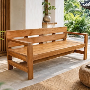DIY 2x4 Outdoor Sofa Plans | Wooden Patio Couch Woodworking Plan (PDF Download)