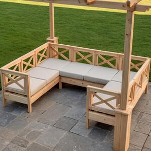 Planos para sofá modular de patio / Paquete de carpintería para sofá de 2 y 3 plazas (PDF)