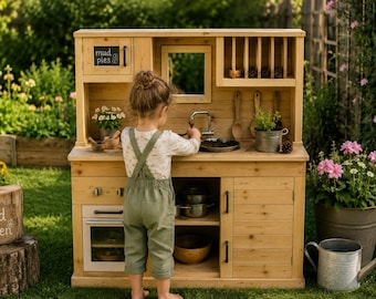 Kinder Matsch Küchenpläne | DIY Spielstation aus Holz Blueprint (PDF Download)