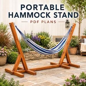 DIY Wooden Hammock Stand Plans | Freestanding Outdoor Woodworking Project (PDF Download)