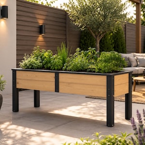 Large Raised Garden Bed Plan PDF: Storage Shelf, 30" Stand-Up Height