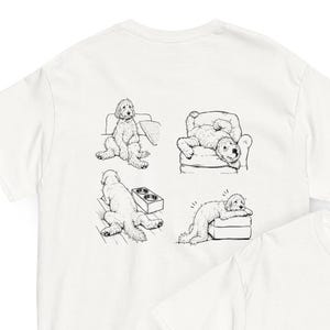 Goldendoodle Moods T-Shirt, Funny Doodle Dog Tee, Dog Mom Gift, Cute Puppy Line Art Shirt, Hundemama Geschenk