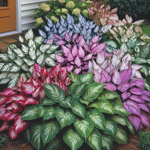 Bolsa de Hostas Mixtas – 6 plantas perennes de sombra de raíz desnuda de gran tamaño