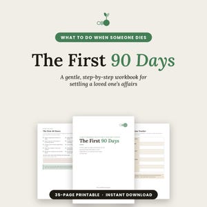 What To Do When Someone Dies Checklist | Estate Executor Workbook | After Death Planner Printable | Settling an Estate Organizer