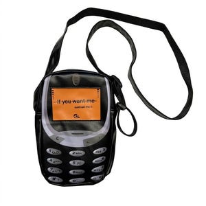 Y2K Phone Bag Retro Cell Purse Style Shoulder Bag Funny Statement Cyber