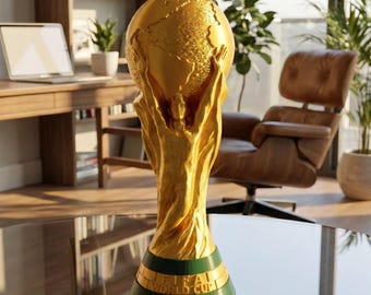 Replica del trofeo della Coppa del Mondo FIFA stampata in 3D, decorazione con trofeo di calcio dorato, regalo per tifosi di calcio, mini premio Coppa del Mondo, bomboniera, decorazione per tifosi di calcio