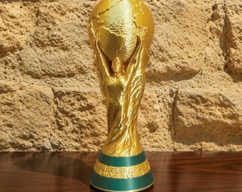Replica del trofeo della Coppa del Mondo FIFA stampata in 3D, decorazione con trofeo di calcio dorato, regalo per tifosi di calcio, mini premio Coppa del Mondo, bomboniera, decorazione per tifosi di calcio