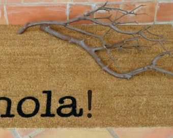 HOLA ... Coir Doormat ...  Hand Painted ... 2 SIZES