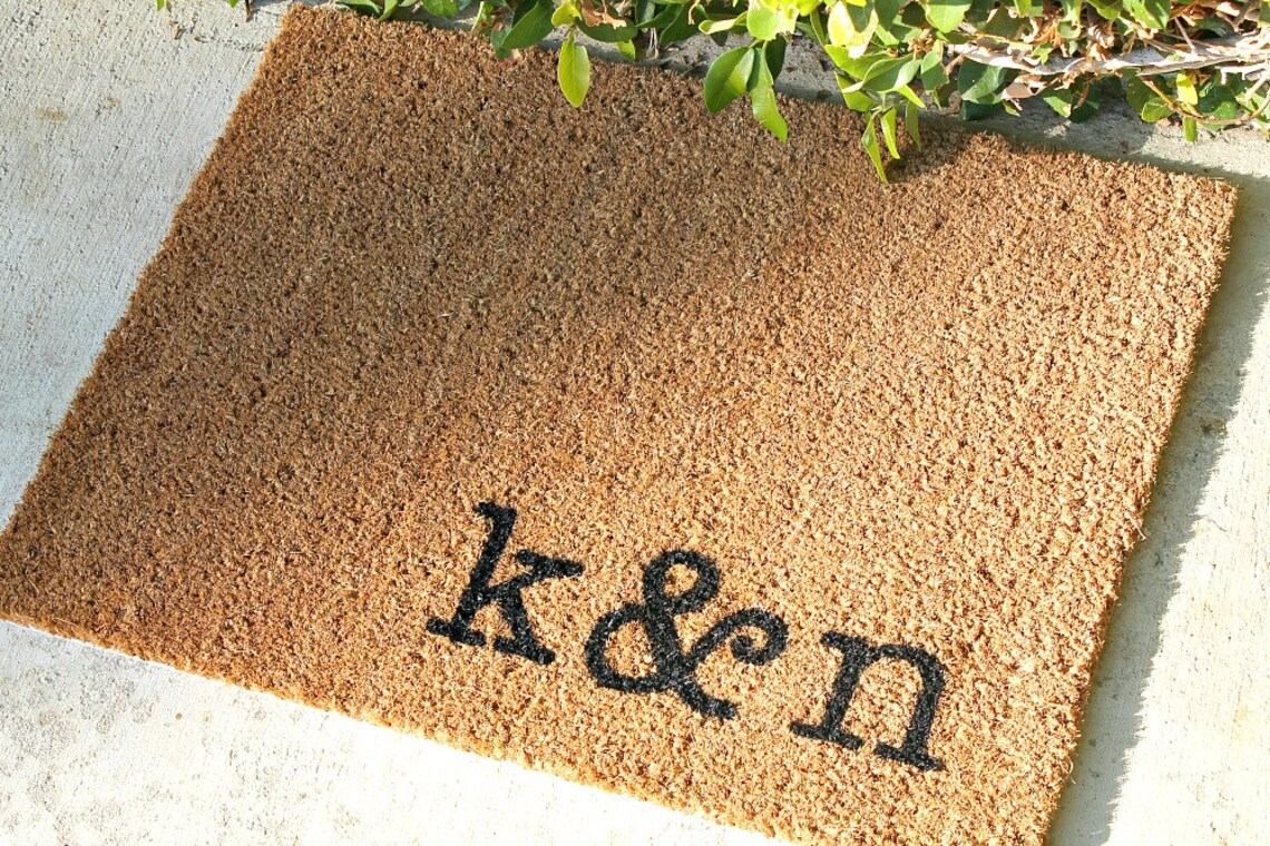 PERSONAL INITIALED Doormats Personalized & Hand Painted With Etsy