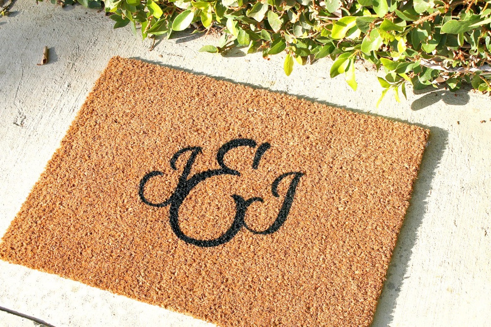 PERSONALIZED MONOGRAM Doormat Hand Painted Coir Mat With Your Etsy