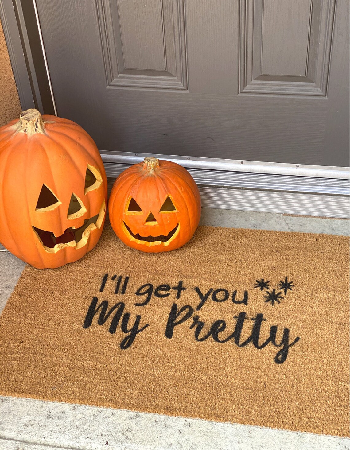 HALLOWEEN WIZARD of OZ Doormat Hand Painted Fall Door Mat Etsy