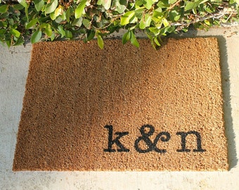 PERSONAL INITIALED  Doormats …  Personalized & Hand Painted with Your Initials ... 2 SIZES