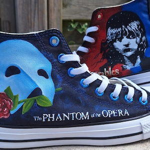 Handmålade Converse Musical Sneakers – Äkta specialdesignade konstskor