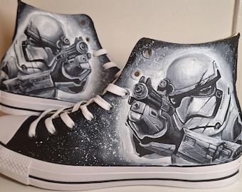 Hand Painted Converse Sneakers – Genuine Custom Art Shoes