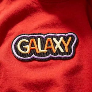 Embroidered GALAXY Patch, Iron-On Sew-On Applique, Denim Decor Supply
