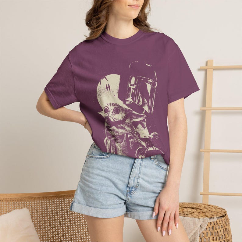 Vintage Star Wars The Mandalorian And Grogu Poster Shirt, 90s Style Tee, Star Wars Shirt, Baby Yoda Tee image 9