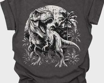 Tyrannosaurus Rex Illustration T-Shirt | Vintage Dino Jungle Shirt