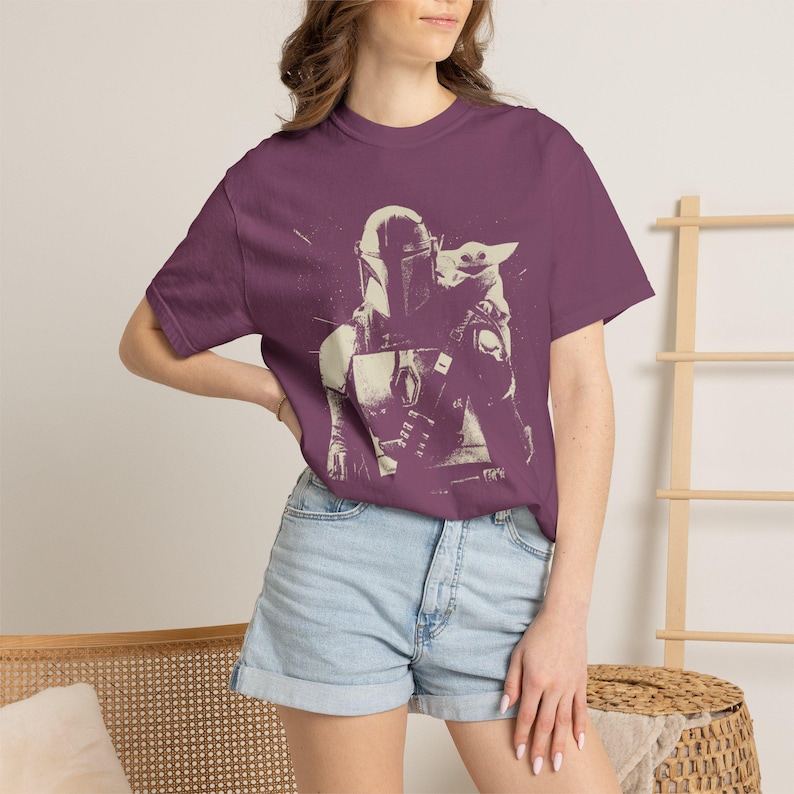 Vintage Star Wars The Mandalorian And Grogu T-Shirt, Retro Starwars Tee, Star Wars Shirt, Retro Baby Yoda Tee image 9