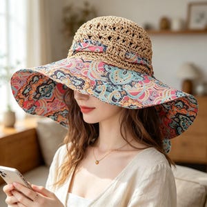 Japanese Print Bucket Hat - Etsy display picture 2