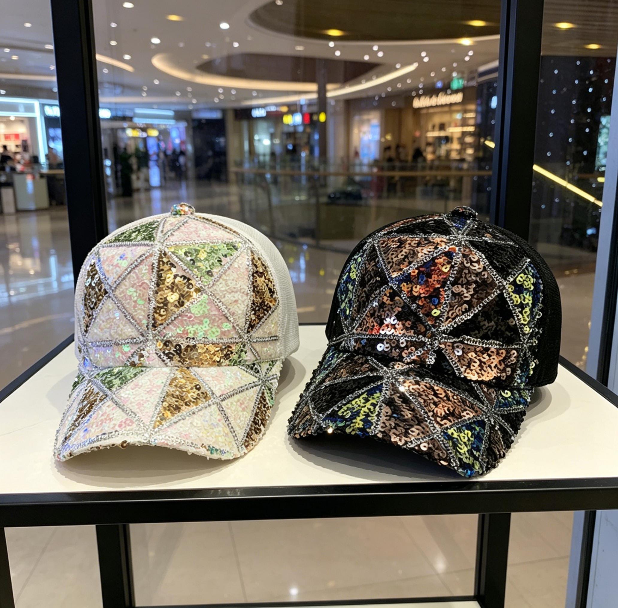 Vintage All Sequin 80/90s Funky Sun/Moon Sequin Sparkle Hat Cap Women Men Unisex 3 4 9pcs 70s western sequin disco hat women - Temu main image 2