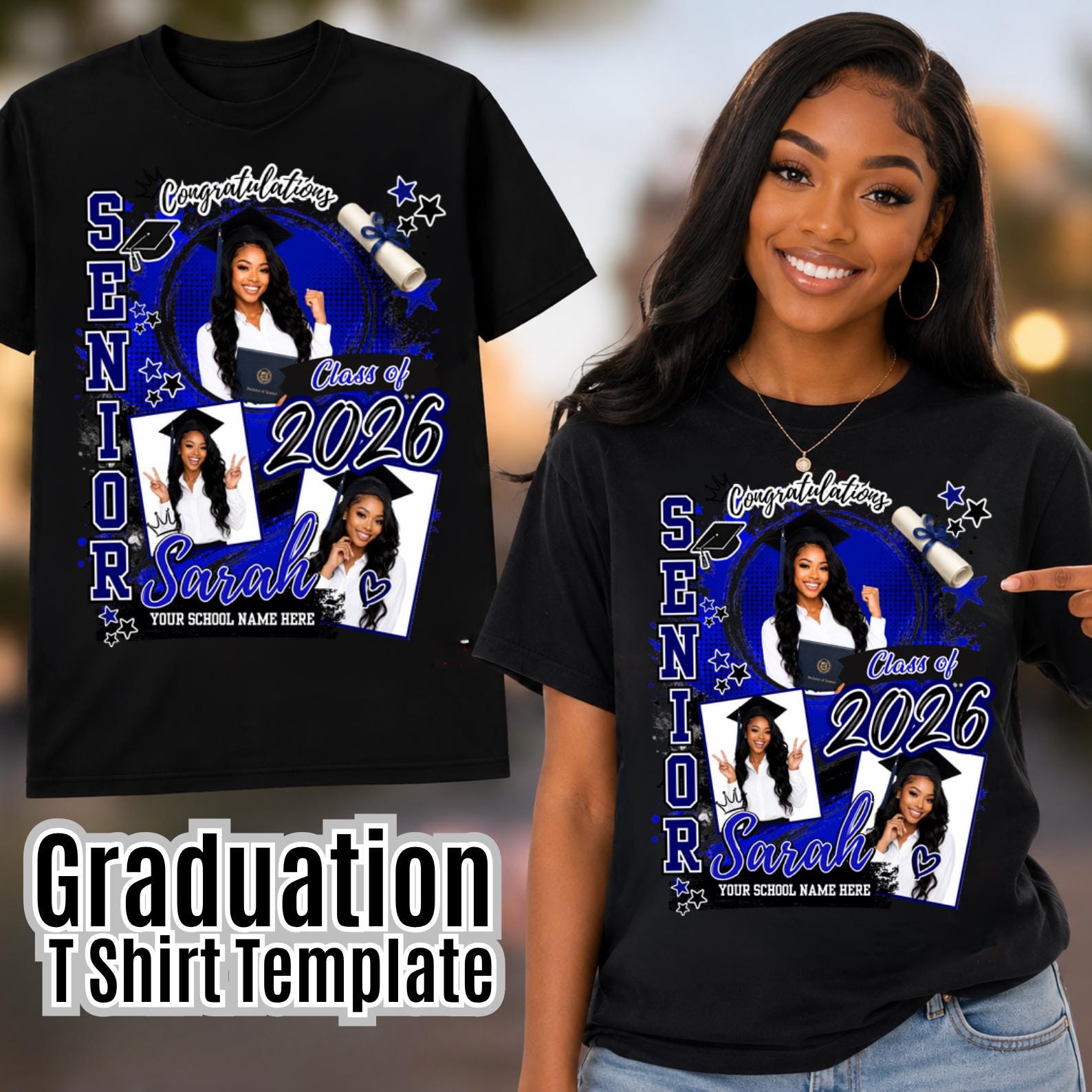 Black and Blue Shirt - Etsy