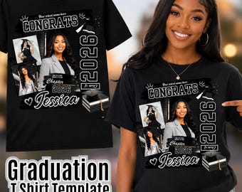 2026 Graduation T Shirt Template, Editable Canva Graduation Shirt, Class of 2026 Senior T-Shirt, Digital Download, Senior Sublimation png