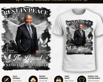 In Loving Memory Memorial Shirt Template, Memorial PNG, RIP, Green Memorial Shirt, Funeral, Remembrance, Celebration Of Life, Rest In Peace