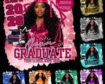 Graduation tshirt Bootleg Canva Template, Editable Graduation t shirt Bundle, Class of 2026 Grad Designs, Graduation Sublimation Digital