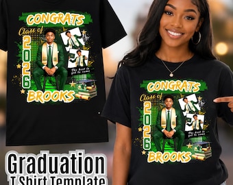 Graduate Class of 2026 Template, Editable Canva Graduation Shirt Template, Senior Class Bundle Design, Bootleg T Shirt Design,Canva Editable