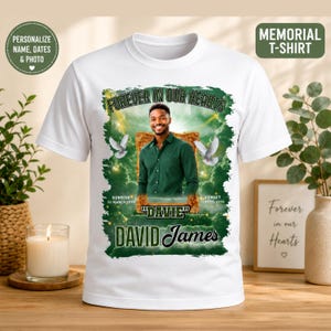 In Loving Memory Memorial Shirt Template, Memorial PNG, RIP, Green Memorial Shirt, Funeral, Remembrance, Celebration Of Life, Rest In Peace