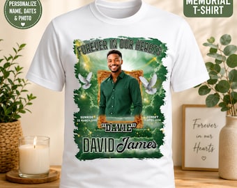 In Loving Memory Memorial Shirt Template, Memorial PNG, RIP, Green Memorial Shirt, Funeral, Remembrance, Celebration Of Life, Rest In Peace