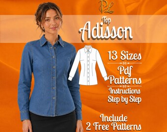 Shirt pattern women | Denim shirt pattern | shirt sewing pattern | easy shirt pattern | trendy pattern