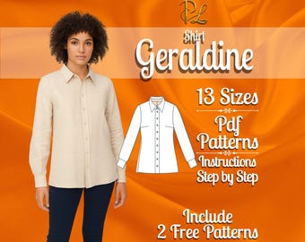 Relaxed Shirt pattern | Linen Shirt pattern women | Shirt sewing pattern | easy shirt pattern