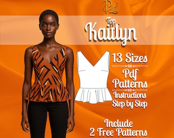 Top pattern women | Fitted top pattern | top sewing pattern | Easy top pattern | Summer top pattern | African style top .